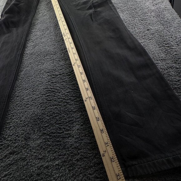 Nudie Jeans Off Beat Black Cotton Straight Cut Denim Button Fly Adult Men - Picture 8 of 16